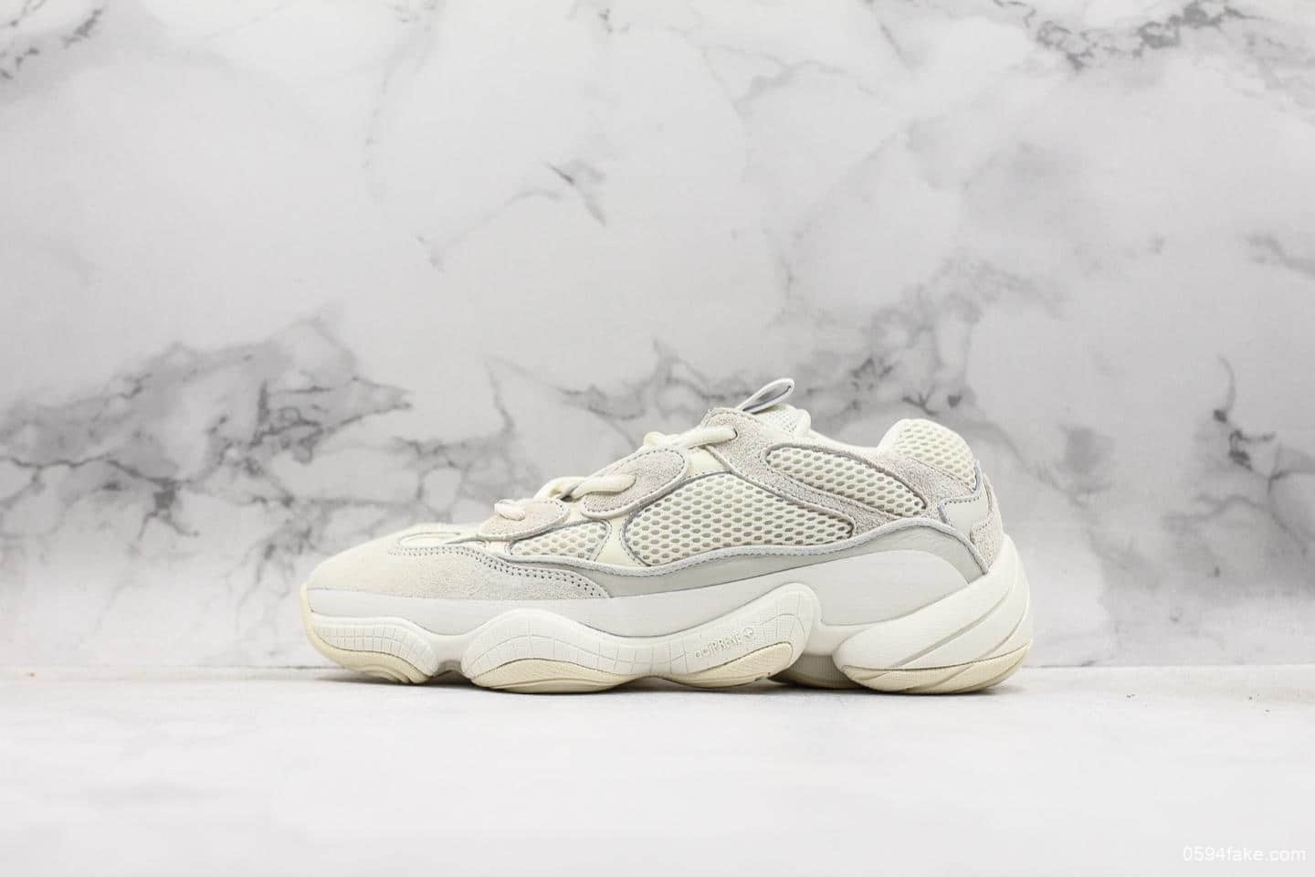 阿迪达斯Adidas Yeezy 500 “Bone White”骨白OG纯原带半码 复古老爹鞋 进口皮料原厂阵线 货号:FV3573