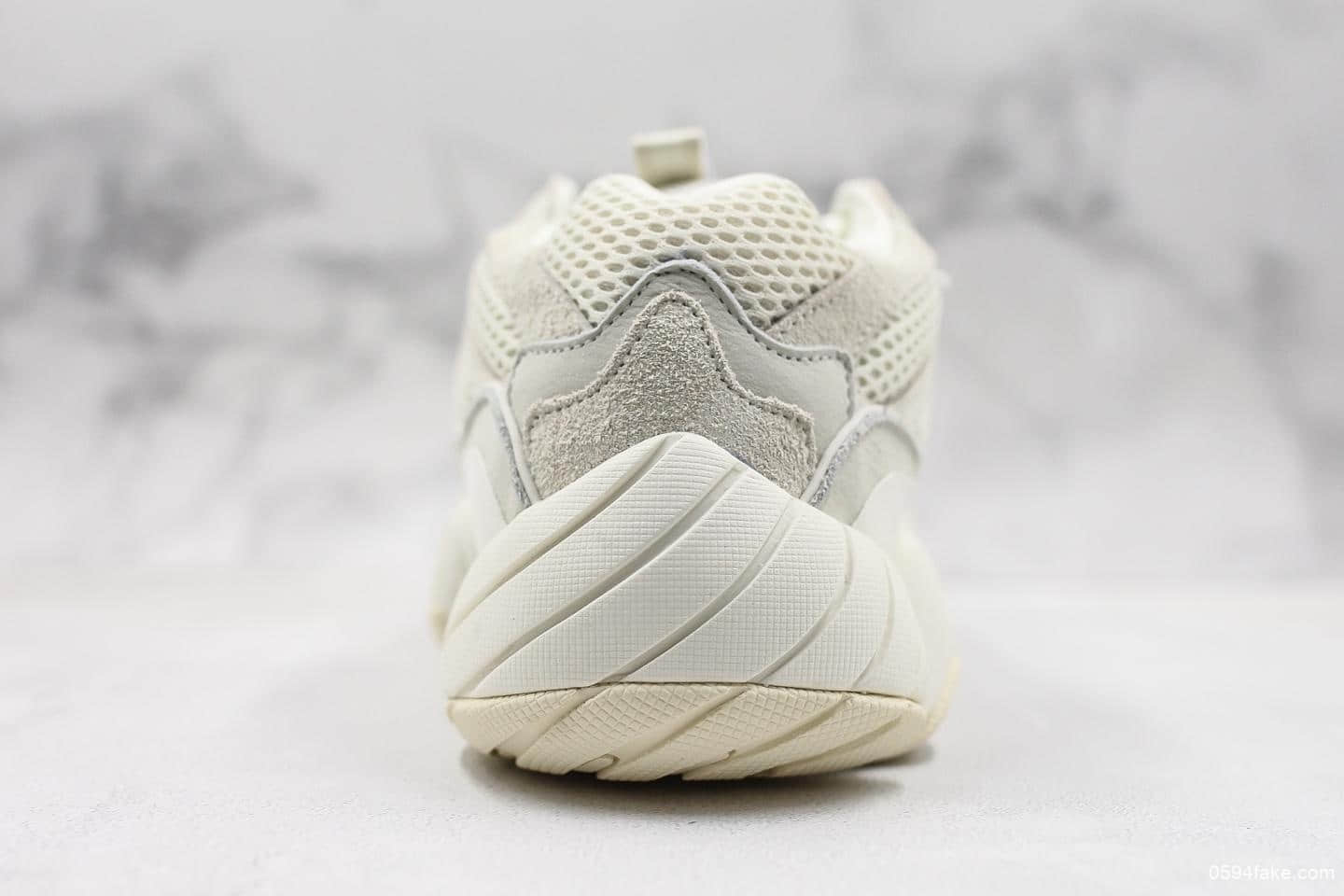 阿迪达斯Adidas Yeezy 500 “Bone White”骨白OG纯原带半码 复古老爹鞋 进口皮料原厂阵线 货号:FV3573