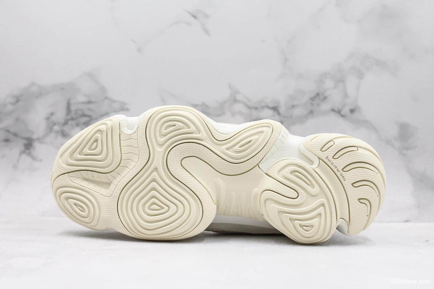 阿迪达斯Adidas Yeezy 500 “Bone White”骨白OG纯原带半码 复古老爹鞋 进口皮料原厂阵线 货号:FV3573