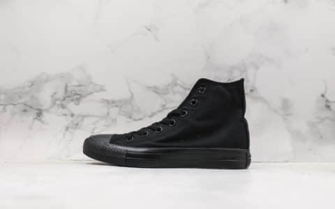 匡威Converse Chuck Taylor All Star Core Hi黑色高帮帆布鞋真标带半码原盒原标原厂硫化楦型 货号:1Z588