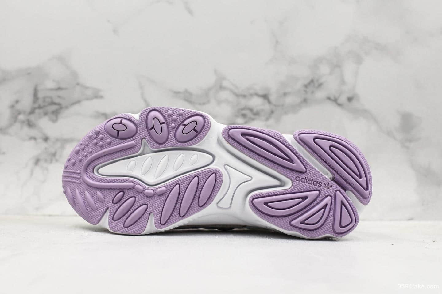 阿迪达斯Adidas Ozweego adiprene紫色真标带半码双层EVA高弹中底+耐磨橡胶外底 货号:EG9204