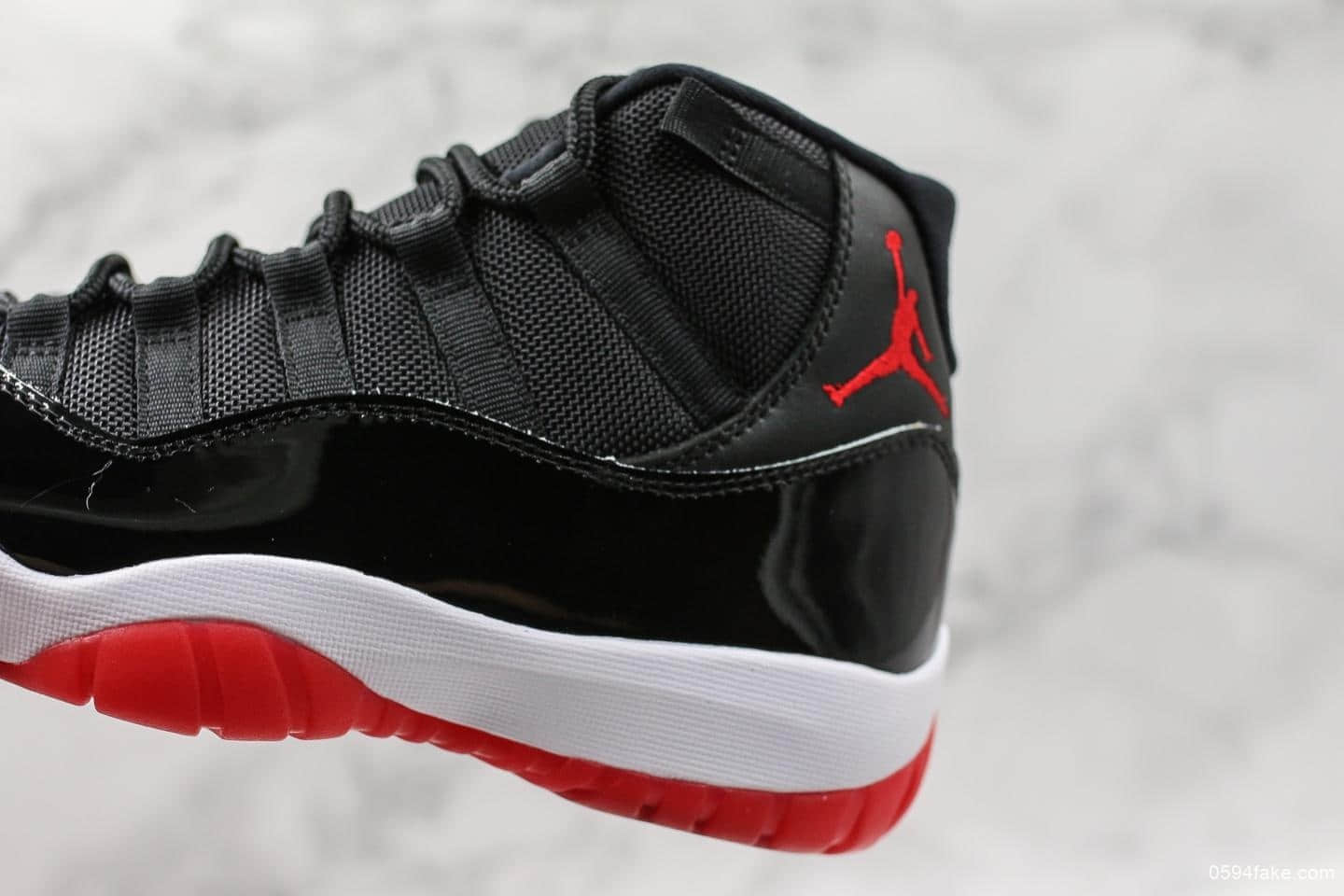 乔丹Air Jordan 11 “Bred”黑红纯原带半码台湾进口原装皮料元年配色经典复刻 货号:378037-061