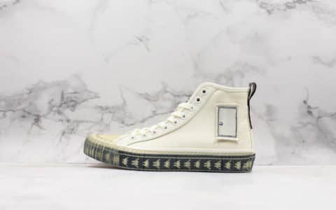 Kappa卡帕哆啦A梦联名饼干板鞋米白色公司级 魔术贴任意门串标 水晶大底模具 全新软底气囊 货号:K09Y5VS82-012