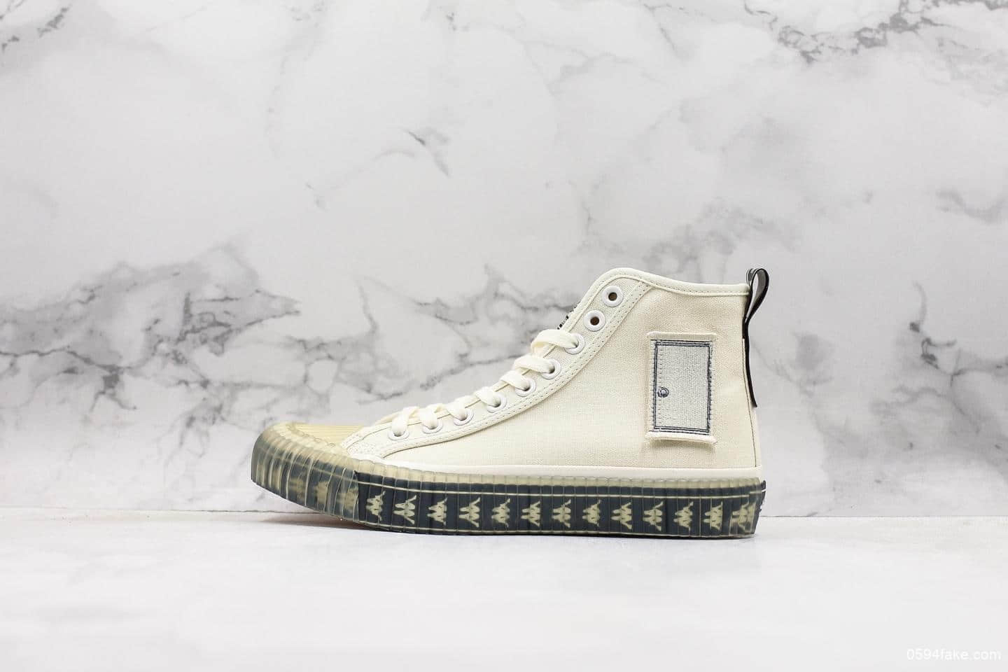 Kappa卡帕哆啦A梦联名饼干板鞋米白色公司级 魔术贴任意门串标 水晶大底模具 全新软底气囊 货号:K09Y5VS82-012