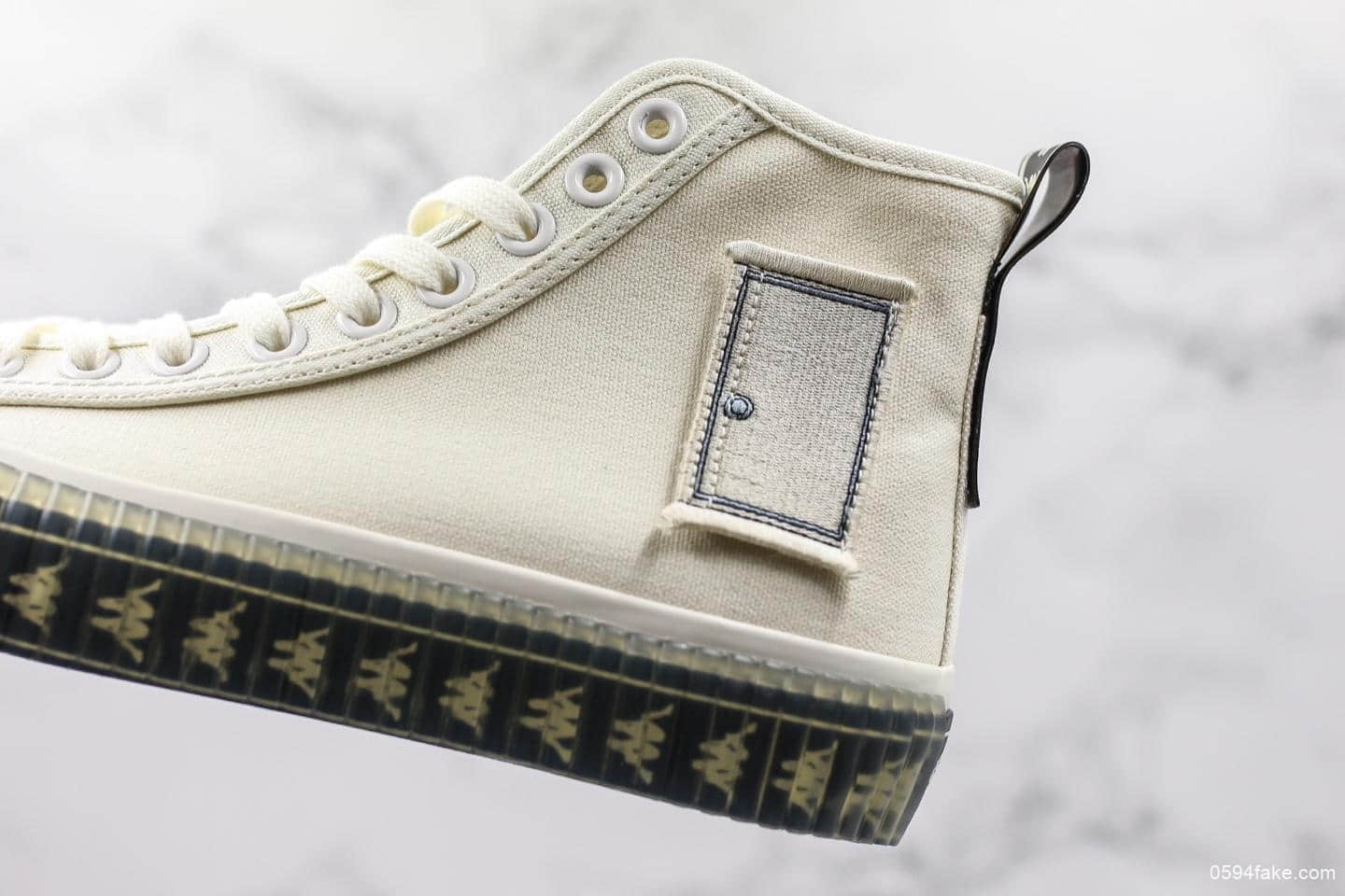 Kappa卡帕哆啦A梦联名饼干板鞋米白色公司级 魔术贴任意门串标 水晶大底模具 全新软底气囊 货号:K09Y5VS82-012