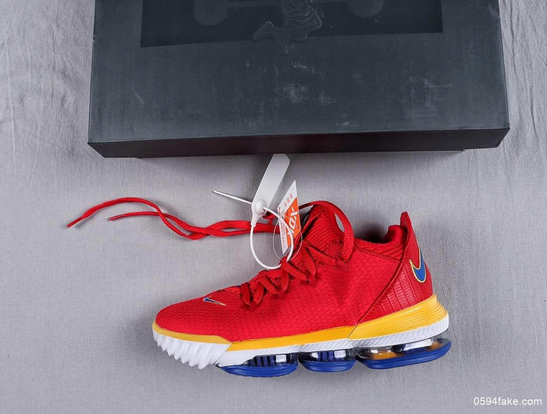 耐克Lebron superbron詹姆斯16代红超人纯原级版本詹姆斯实战高帮篮球鞋专柜同售 货号:CK2172-600