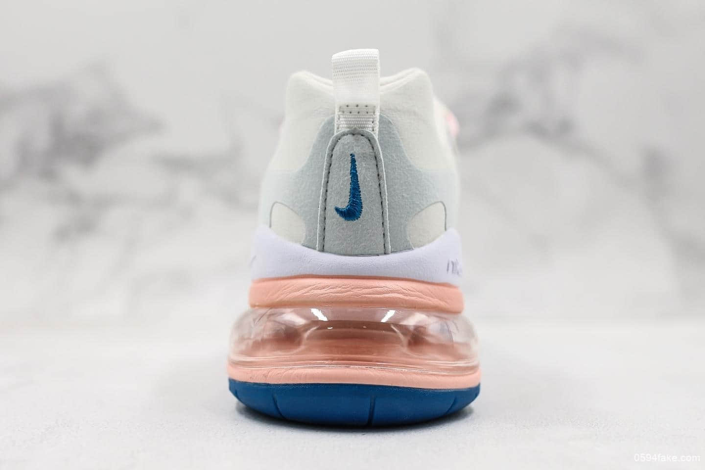 耐克Nike Air Max 270 React Bauhaus纯原版本正确白色反光鞋盒原鞋开模搭载React泡棉中底AirMax气垫休闲百搭运动鞋 货号：AO6174-100