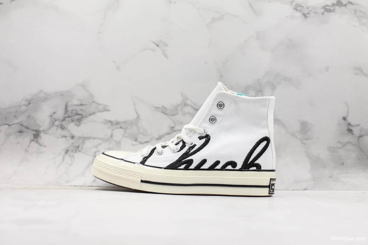 匡威Converse Chuck 1970s公司级版本真标硫化双围条正确硅蓝中底高帮帆布鞋 货号:165553C
