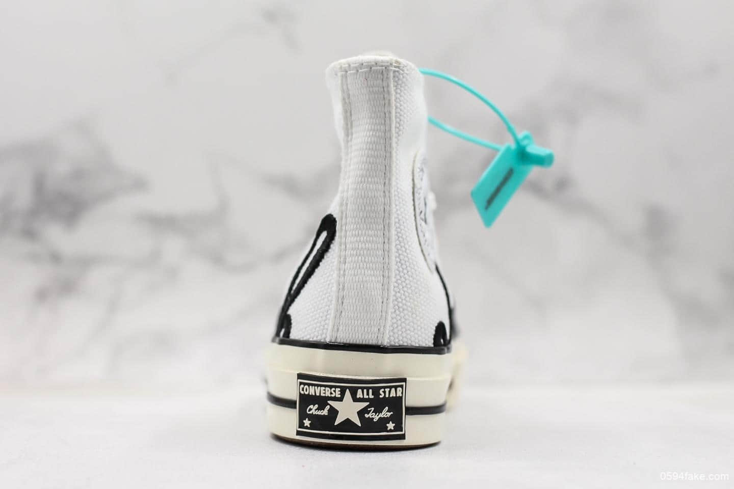 匡威Converse Chuck 1970s公司级版本真标硫化双围条正确硅蓝中底高帮帆布鞋 货号:165553C