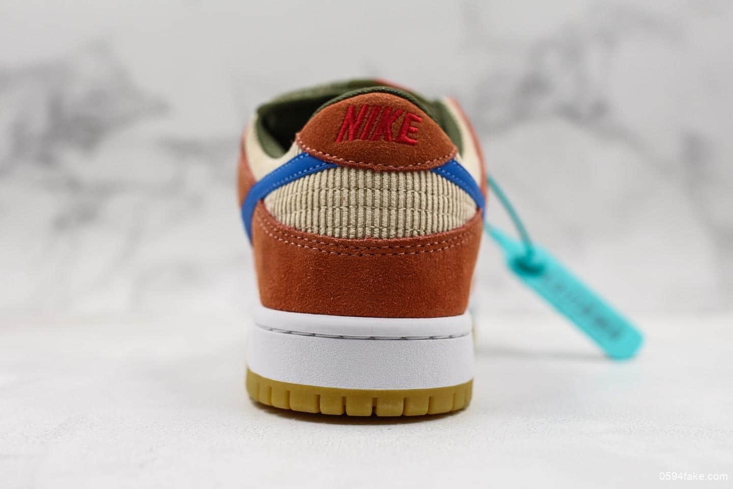 耐克Nike SB Dunk Low Corduroy Dusty公司级版本扣篮系列低帮经典百搭休闲运动板鞋灯芯绒橙蓝 货号：BQ6817-201