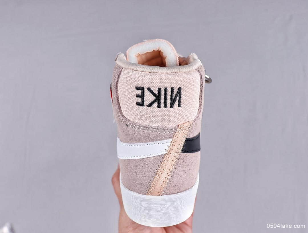 耐克Nike Blazer Mid Rebel公司级真标版本解构主义开拓者女子高帮休闲板鞋开学季福利随鞋附赠精致Nike别针 货号：BQ4022-001