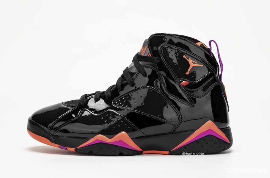 全漆皮鞋面酷到爆!Air Jordan 7 WMNS “Black Patent Leather”将于10月31日发售! 货号:313358-006