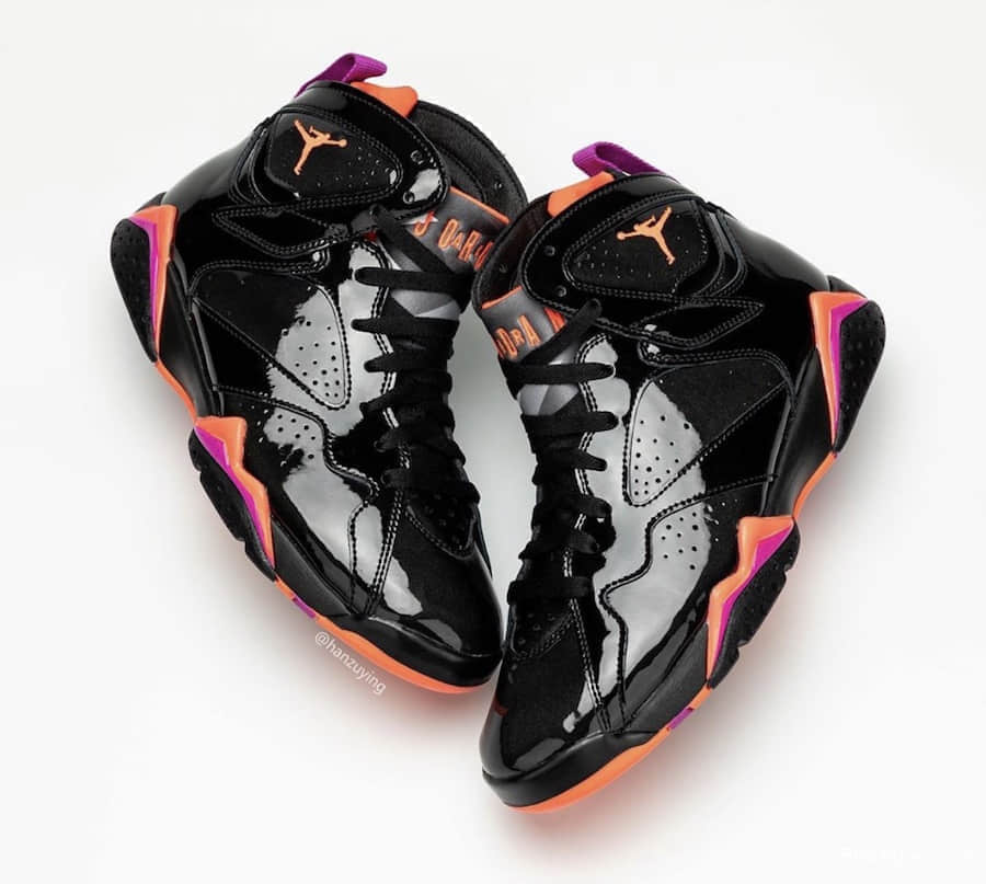 全漆皮鞋面酷到爆!Air Jordan 7 WMNS “Black Patent Leather”将于10月31日发售! 货号:313358-006