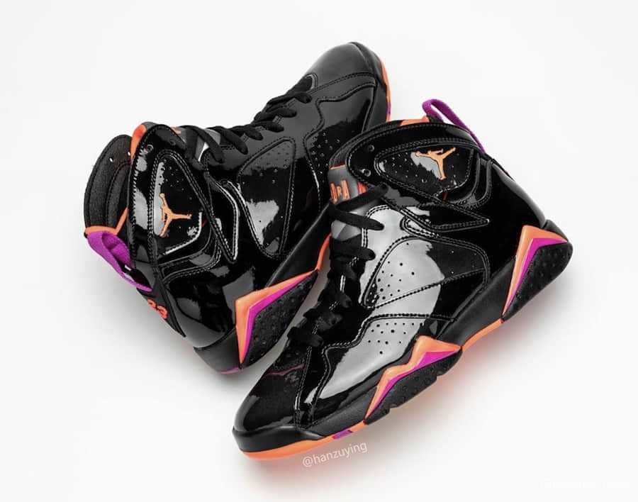 全漆皮鞋面酷到爆!Air Jordan 7 WMNS “Black Patent Leather”将于10月31日发售! 货号:313358-006