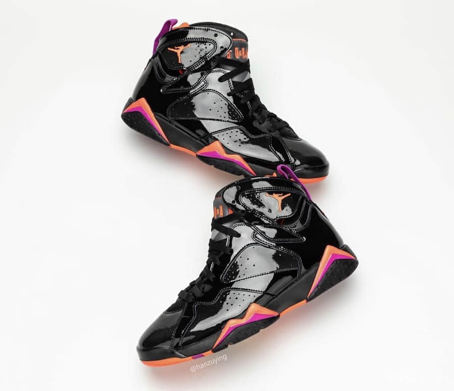 全漆皮鞋面酷到爆!Air Jordan 7 WMNS “Black Patent Leather”将于10月31日发售! 货号:313358-006