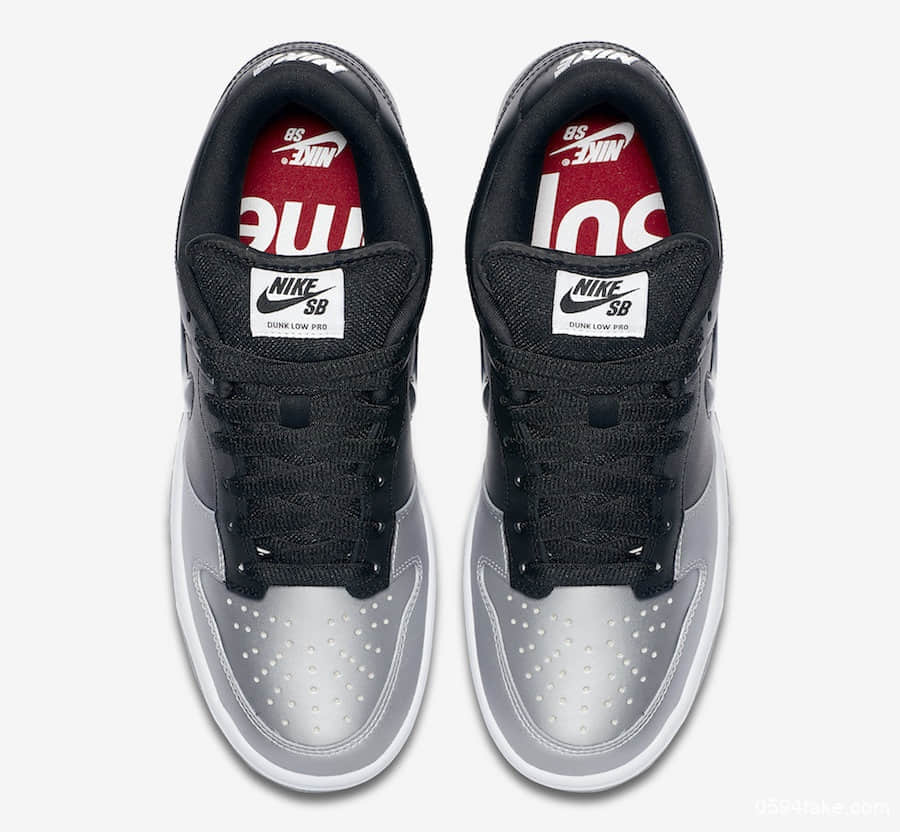 Supreme x Nike SB Dunk Low黑银配色释出官图! 货号:CK3480-001