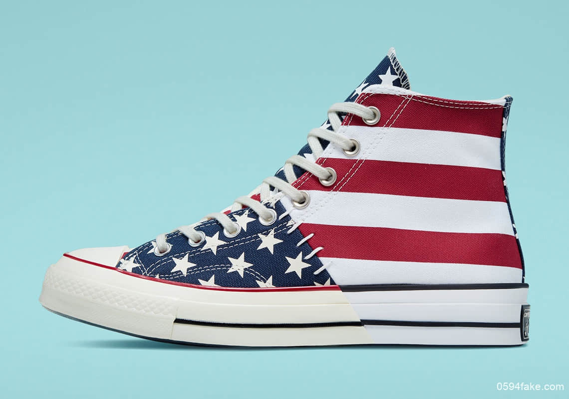 向美国独立日致敬!这双Converse Chuck 70有点个性! 货号:166426C