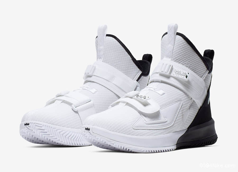 Nike LeBron Soldier 13新配色登场!还是黑白配却有些不一样! 货号:AR4228-100