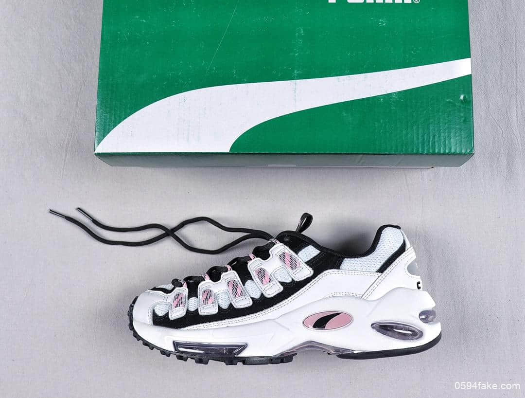 彪马Puma CELL Endura Wns White Pink纯原版本复刻气垫老爹风休闲运动慢跑鞋白黑浅粉 货号:369357-05