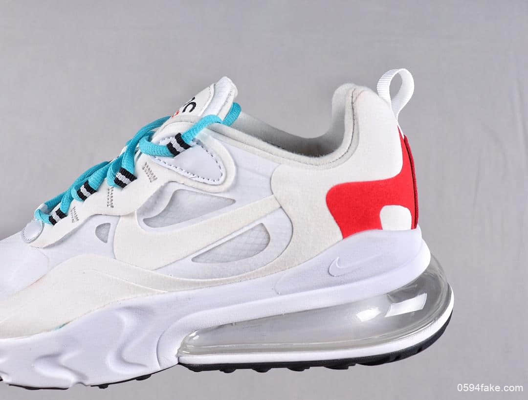 耐克Nike Air Max 270 React Bauhaus撞色设计后置气垫运动鞋公司级版本区别市面通货版本 货号：AQ4971-003