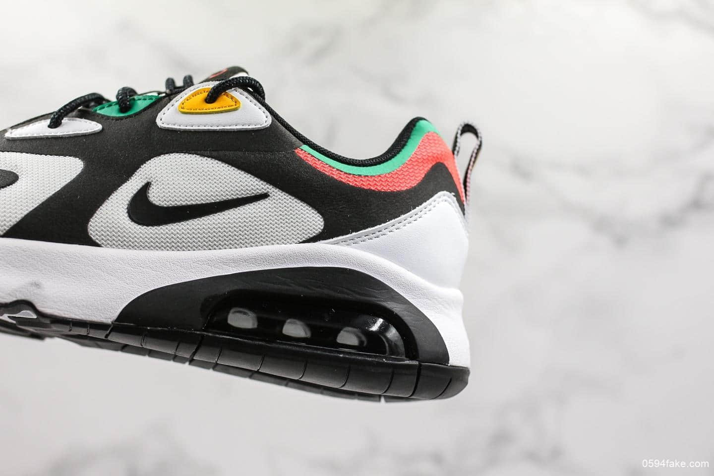 耐克Nike Air Max 200公司级版本半掌气垫复古休闲运动跑步鞋二维码鞋标区别市面通货版本 货号:AQ2568-101