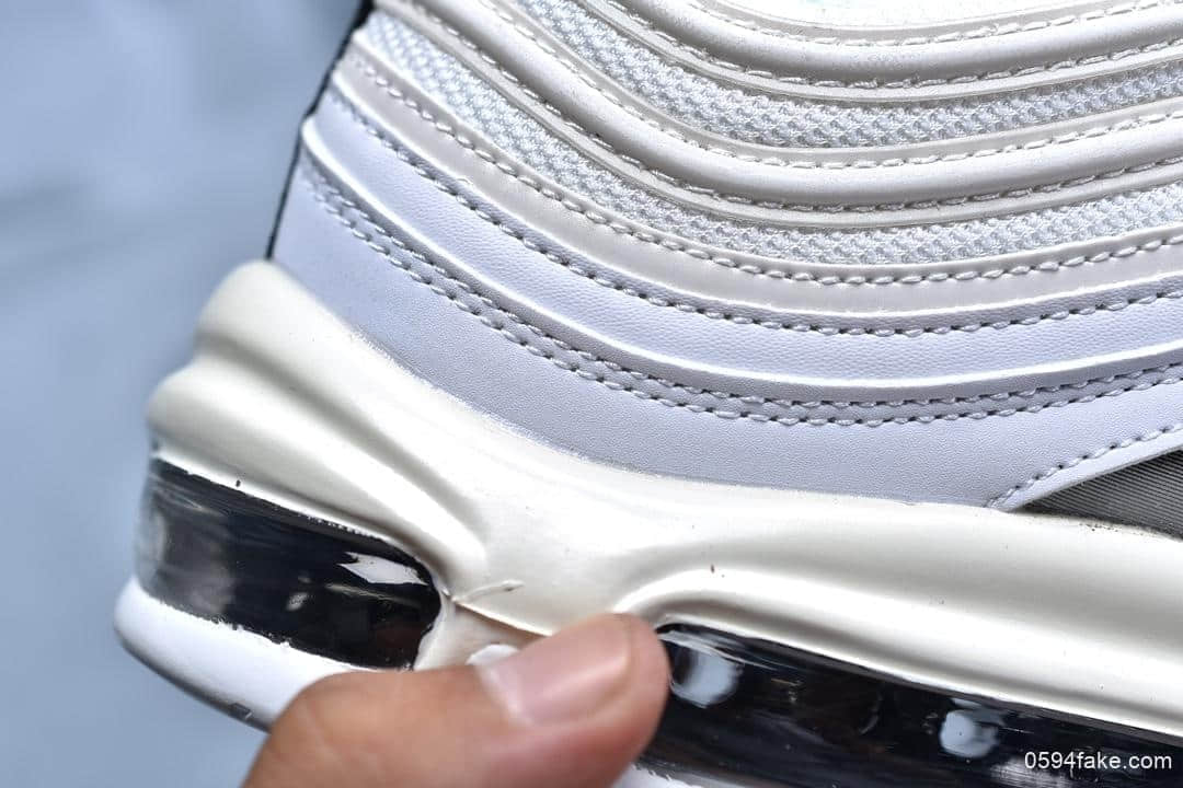 耐克Nike Air Max 97公司级版本子弹复古全掌气垫休闲运动鞋白熊猫 货号:921733-103