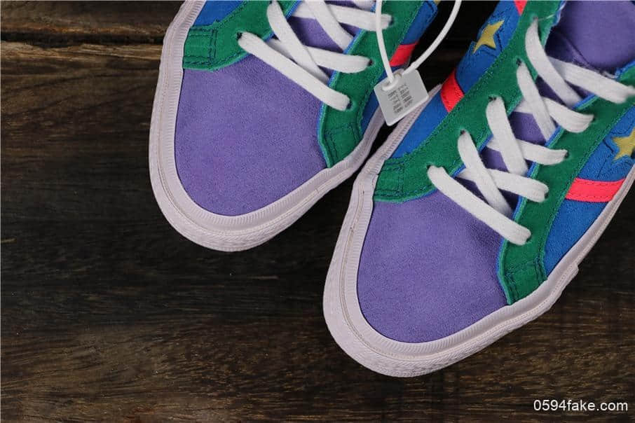 匡威CONVERSE JACK STAR STAR&BARS J SUEDE公司级版本杰克一星系列复古硫化低帮板鞋 货号:164392C