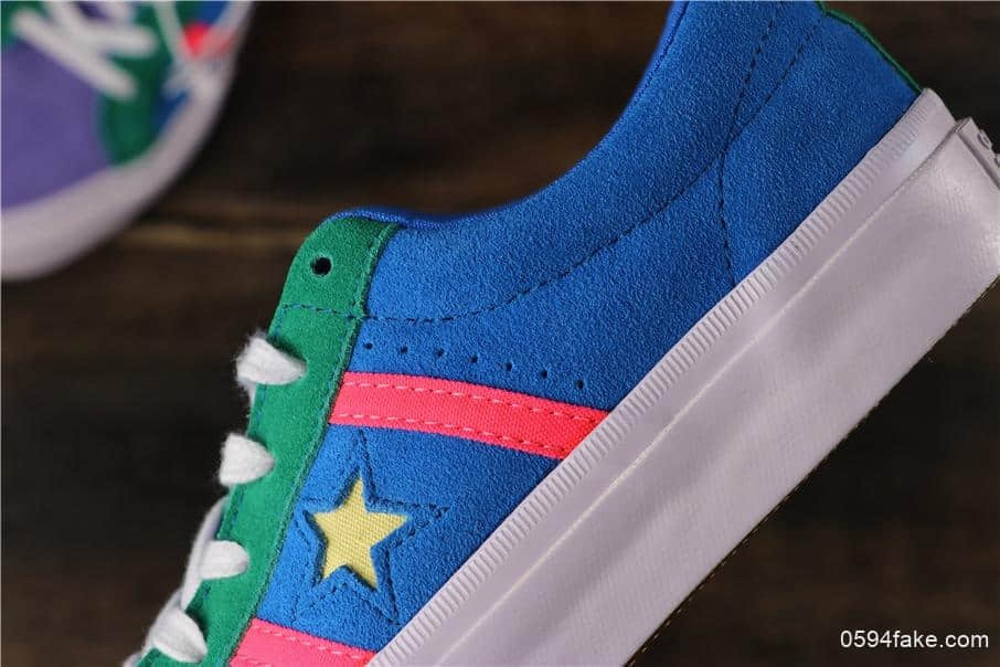 匡威CONVERSE JACK STAR STAR&BARS J SUEDE公司级版本杰克一星系列复古硫化低帮板鞋 货号:164392C