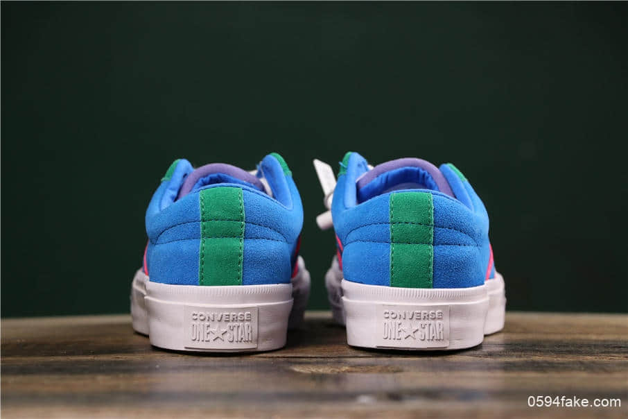 匡威CONVERSE JACK STAR STAR&BARS J SUEDE公司级版本杰克一星系列复古硫化低帮板鞋 货号:164392C