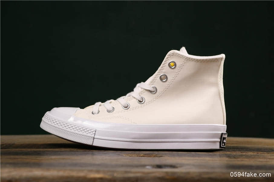 匡威Chinatown Market x Converse联名款真标双围条蓝底感光高帮帆布鞋 货号:166598C