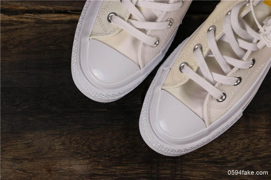 匡威Chinatown Market x Converse联名款真标双围条蓝底感光高帮帆布鞋 货号:166598C