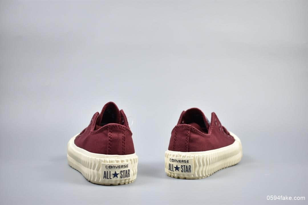 匡威Converse Big C FG Slip-On低帮饼干鞋系列豆沙色Ins爆款公司级版本包装齐全 货号:150155CPC