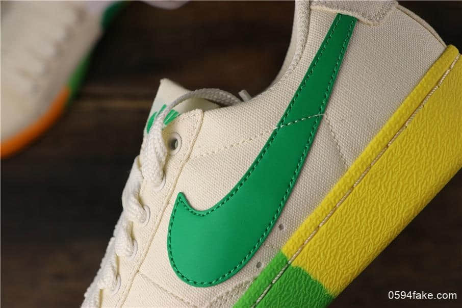 耐克Nike Blazer Bruin Low QS公司级版本彩虹果冻底低帮帆布休闲板鞋 货号:AA1057-103