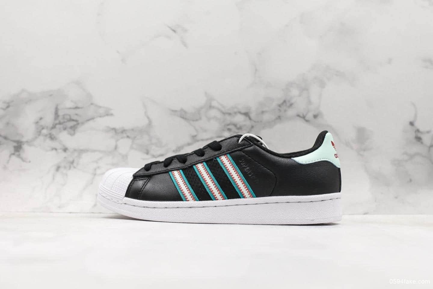 阿迪达斯Adidas Superstar W公司级渠道订单三叶草贝壳头正确EVA软中底内置裁片后跟几率过验 货号:BD7417