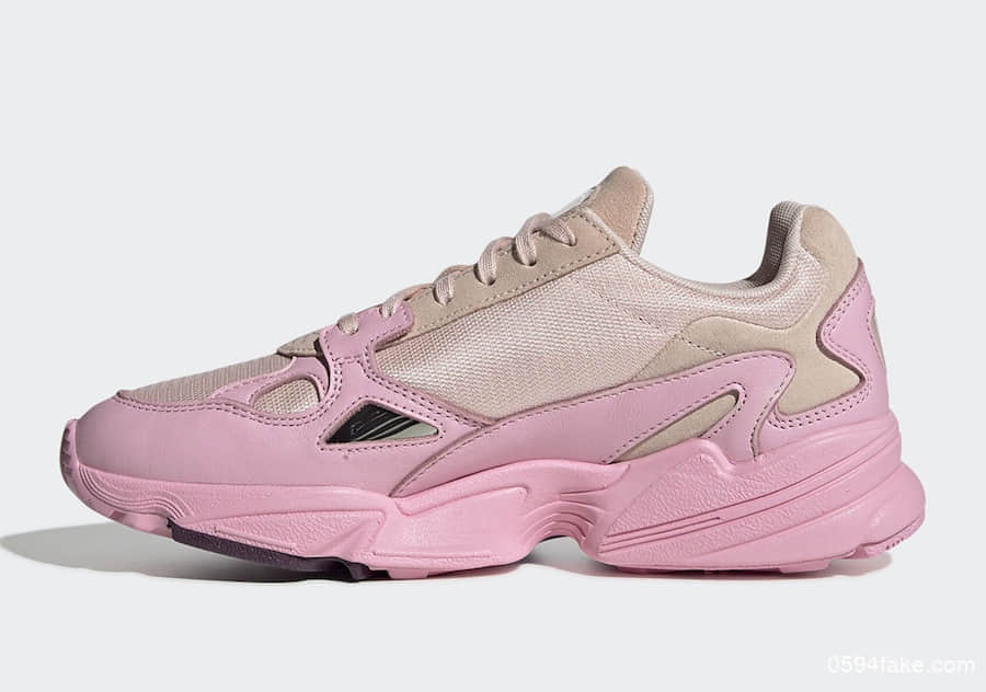 满满粉色调能否勾起你的少女心?adidas Falcon“Rose Pink”即将发售! 货号:EF1994
