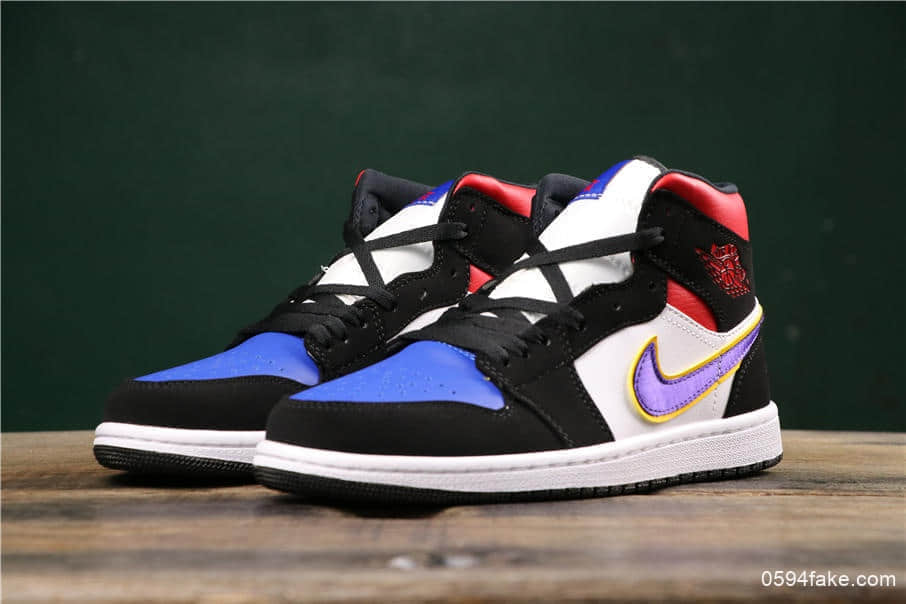 乔丹Air Jordan 1 Mid SE “What The”乔1中帮皇家蓝公司级版本原盒原标区别市面通货版本 货号:852542-005