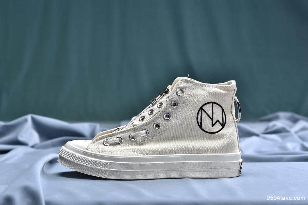 匡威Undercove x Converse Chuck Taylor 1970s Hi Zip高桥盾联名款真标硫化高帮百搭休闲运动硫化板鞋中拉链黑白 货号:164832C