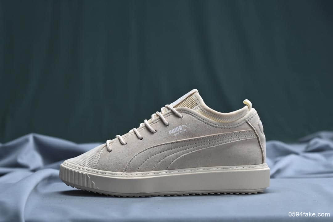 彪马PUMA Breaker Mesh Freizeit Sneaker布雷克系列纯原版本套脚锯齿底休闲运动板鞋橘裸粉银LOGO 货号:367058-06