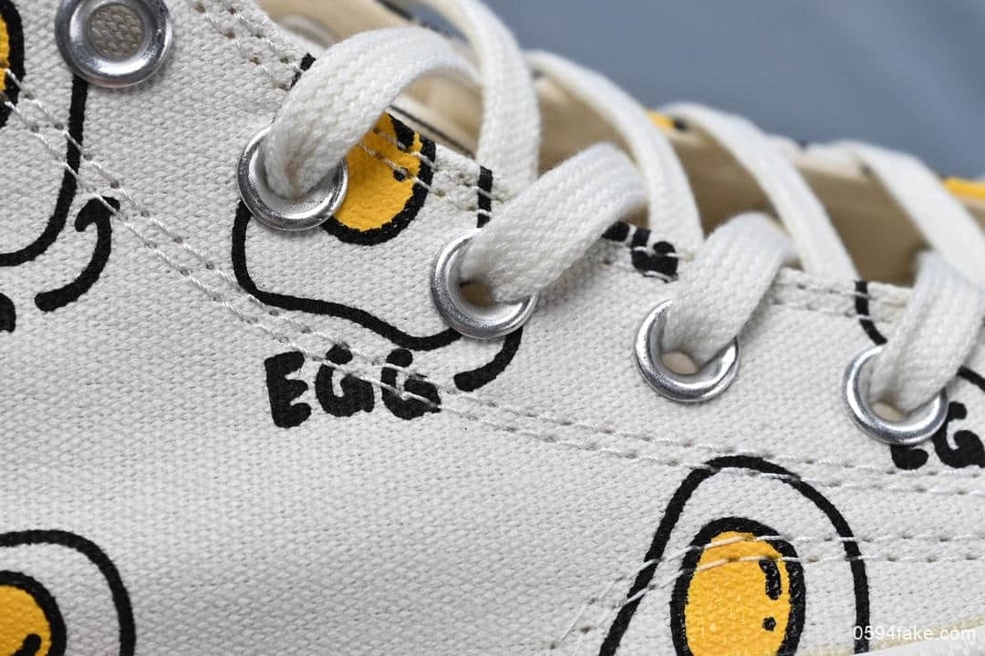 匡威Converse Chuck Taylor Allstar 1970s HI Cerasus pseudocerasus网红荷包蛋真标硫化蓝底经典三星标休闲板鞋 货号:162079C