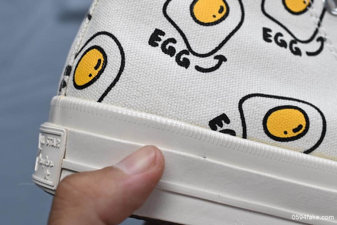 匡威Converse Chuck Taylor Allstar 1970s HI Cerasus pseudocerasus网红荷包蛋真标硫化蓝底经典三星标休闲板鞋 货号:162079C