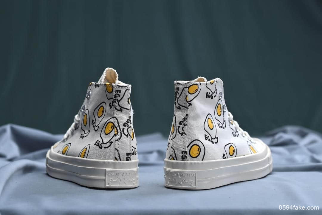 匡威Converse Chuck Taylor Allstar 1970s HI Cerasus pseudocerasus网红荷包蛋真标硫化蓝底经典三星标休闲板鞋 货号:162079C