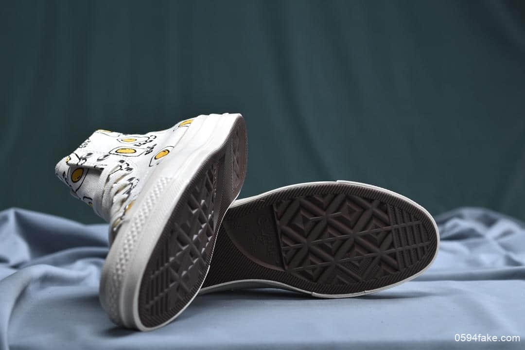 匡威Converse Chuck Taylor Allstar 1970s HI Cerasus pseudocerasus网红荷包蛋真标硫化蓝底经典三星标休闲板鞋 货号:162079C