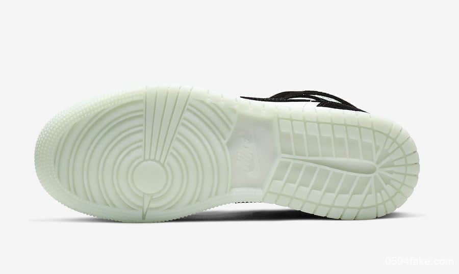 夜光熊猫超炫酷!这款Air Jordan 1 Mid GS千万别错过! 货号:BQ6931-103