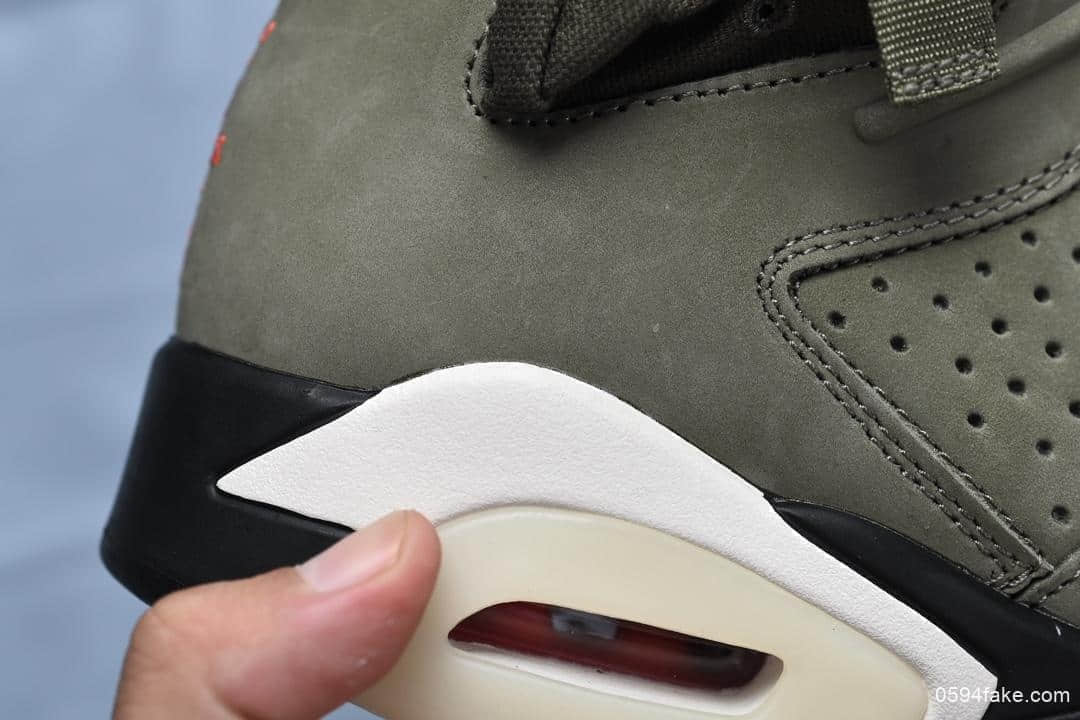 乔丹Travis Scott x Air Jordan 6联名款AJ6高帮男子实战篮球鞋纯原版本区别市面通货版本 货号：CN1084-200
