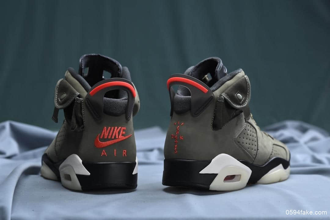 乔丹Travis Scott x Air Jordan 6联名款AJ6高帮男子实战篮球鞋纯原版本区别市面通货版本 货号：CN1084-200