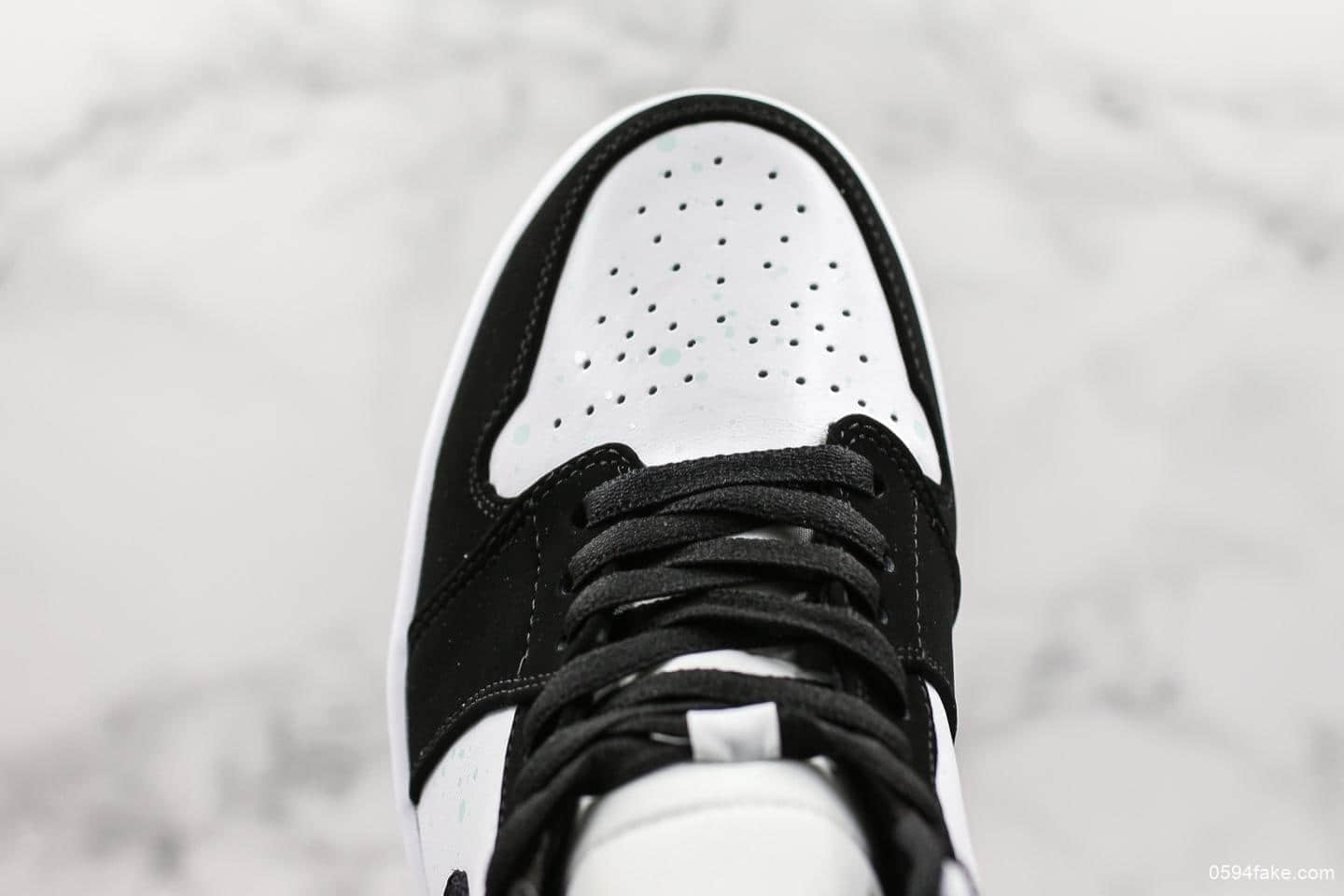 乔丹Air Jordan 1 Mid SE公司级版本夜光熊猫泼墨满天星AJ1中帮夜光真头层原厂大底 货号:BQ6931-103