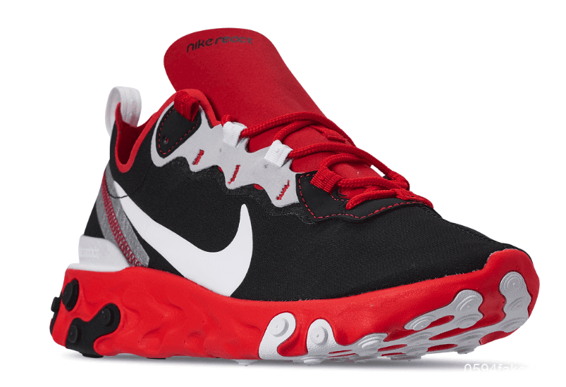 Nike React Element 55迎来新配色!透气纺织鞋面不要太轻便! 货号:CQ9705-001