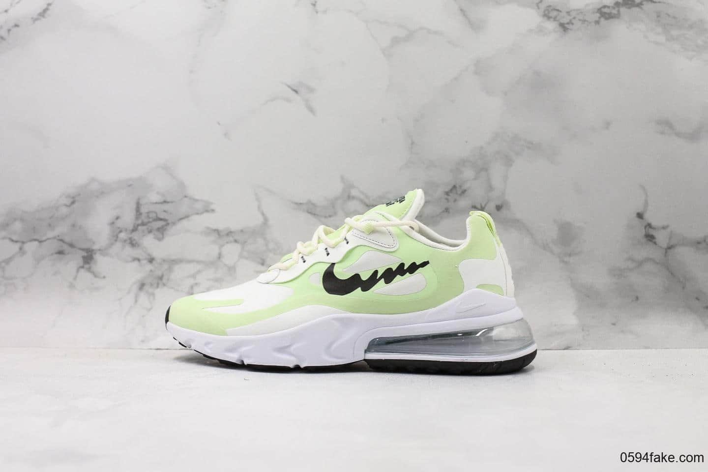 耐克Nike React Air Max 270公司级版本瑞亚后半掌气垫百搭运动慢跑鞋独特波纹设计 货号:AO4971-206
