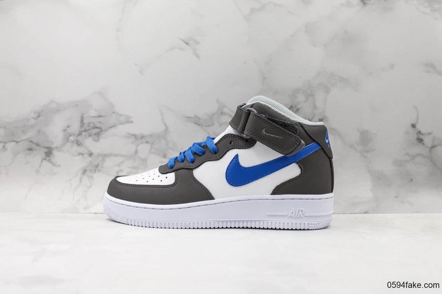 耐克Nike Air Force 1 Hi YOHOOD高帮空军一号咖蓝色原楦头原纸板打造纯正空军版型全掌内置气垫原盒配件中底钢印俱全 货号:778900-100