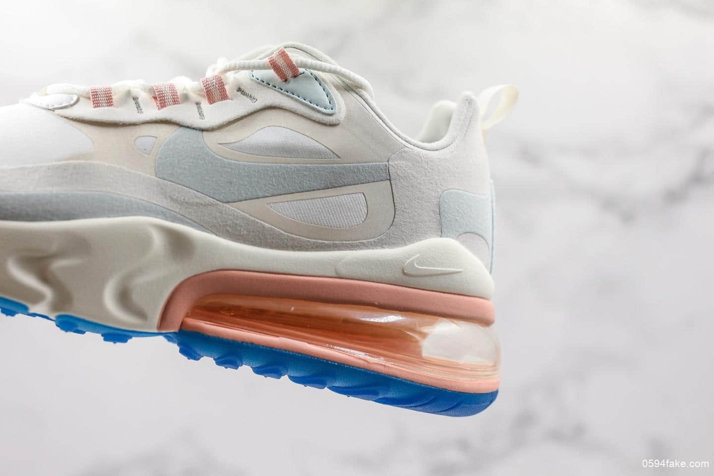 耐克Nike Air Max 270 React公司级小气垫运动跑鞋正品氮气缓震大底原标原盒区别市面通货版本 货号:AO4971-100